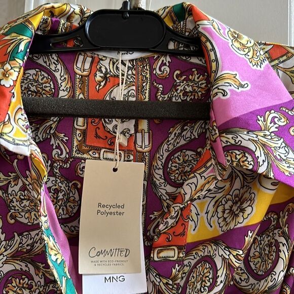 Mango Baroque print dress Travolta 2 NWT IN PACKAGING - Picture 5 of 6